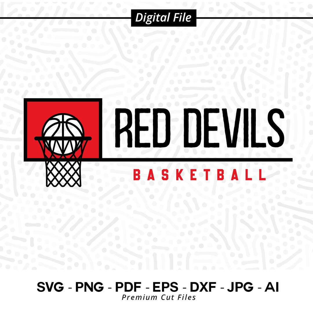 Basketball SVG PNG, Red Devils, Basketball, Svg, Red Devil Basketball