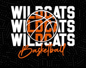 Basketball SVG PNG, Wildcat Basketball, Wildcat, Wildcats, Basketball svg, Basket svg, Sublimation, Digital Download, Basketball Clipart