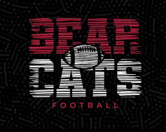 Bearcats Football SVG, PNG, Cricut, School Spirit (Digital File)