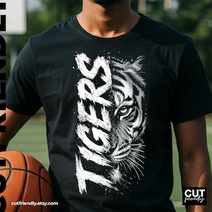 High school Tigers mascot graphic for game day sublimation designs