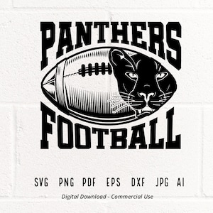 Panthers SVG PNG, Panthers Face svg, Panthers Football, Panthers Mascot svg, Panthers Cheer, Panthers Vibes, School Spirit, SVG for Shirts