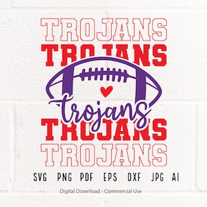Trojan Football svg, Trojan, Trojans, Football svg, png, Sublimation, Football Clipart, SVG for Shirts, SVG for Cricut, Football Mom, Shirt