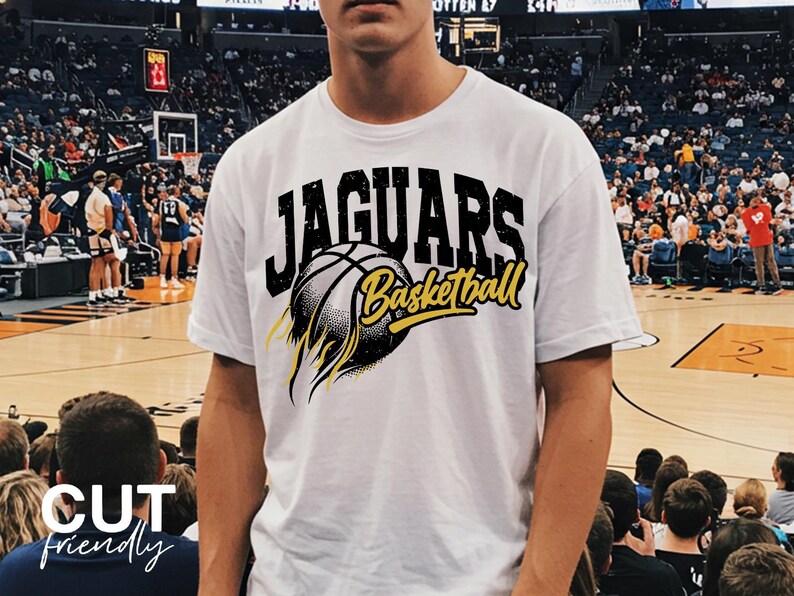 Jaguars Basketball Varsity SVG, Distressed Retro Graphic (digital ...