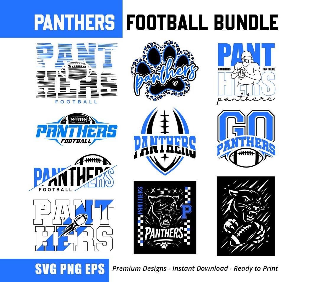 Panthers Football SVG Bundle – School Spirit Designs (PNG, EPS) - Etsy