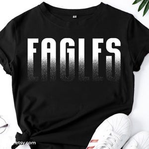 Eagles design mockup showing shirt application for front view