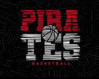 Pirates Basketball Team SVG PNG, School Spirit Design (Digital File)