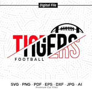 Football SVG PNG, Tigers, Football svg, Tiger Football svg, Tiger, Sublimation png, Football Clipart, Cricut, Tiger Cheer, Digital Download