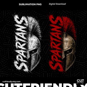 Game day digital graphic inspired by classic Spartan team mascots