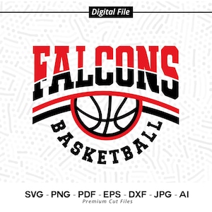 Basketball SVG Design: Falcon Team Logo - Cut Files for Shirts