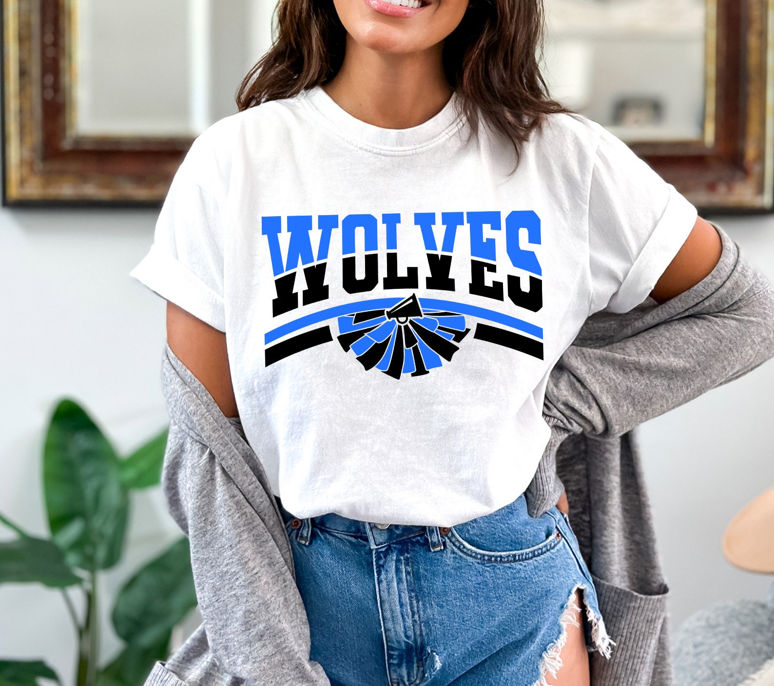 Wolves Cheer SVG, School Spirit Shirt Design (digital File) - Etsy