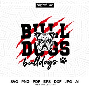 Bulldogs SVG PNG, Bulldogs Face svg, Bulldogs Claw svg, Bulldogs Paw Svg, Bulldogs Mascot svg, Bulldogs Cheer, Bulldogs Vibes, School Spirit