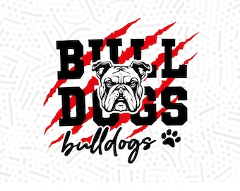 Bulldogs Mascot SVG, PNG, School Spirit (Digital File)