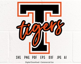 Tigers Mascot SVG: Cheer & Sport Design (Digital Download)
