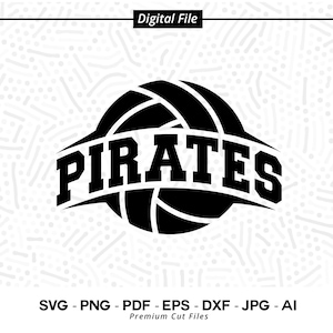 Pirates Volleyball SVG PNG, Pirates, Pirate, Volleyball Svg, Volleyball Shirt Svg, Pirates Vibes svg, Volleyball Mom Svg