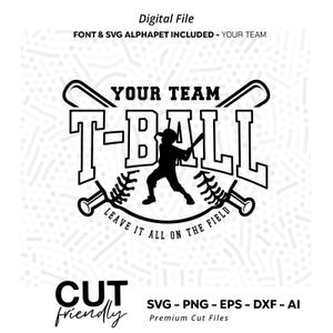 T-ball mom SVG PNG design for shirt making, banners, or digital sports crafts.