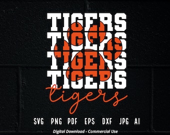 Stacked Tigers Paw SVG, Tigers Mascot svg, Tigers svg, Tigers Paw svg, Stacked Tigers svg,Tigers School Team svg,Tigers Cheer svg,Tigers png