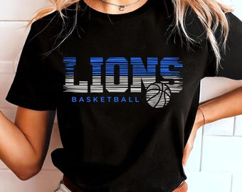 Lions Basketball SVG Cut File - Cheer and Sports Shirt Design - Etsy