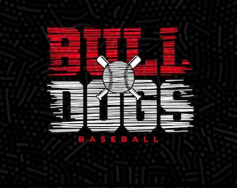 Bulldogs Baseball SVG, PNG, DXF (Digital File)