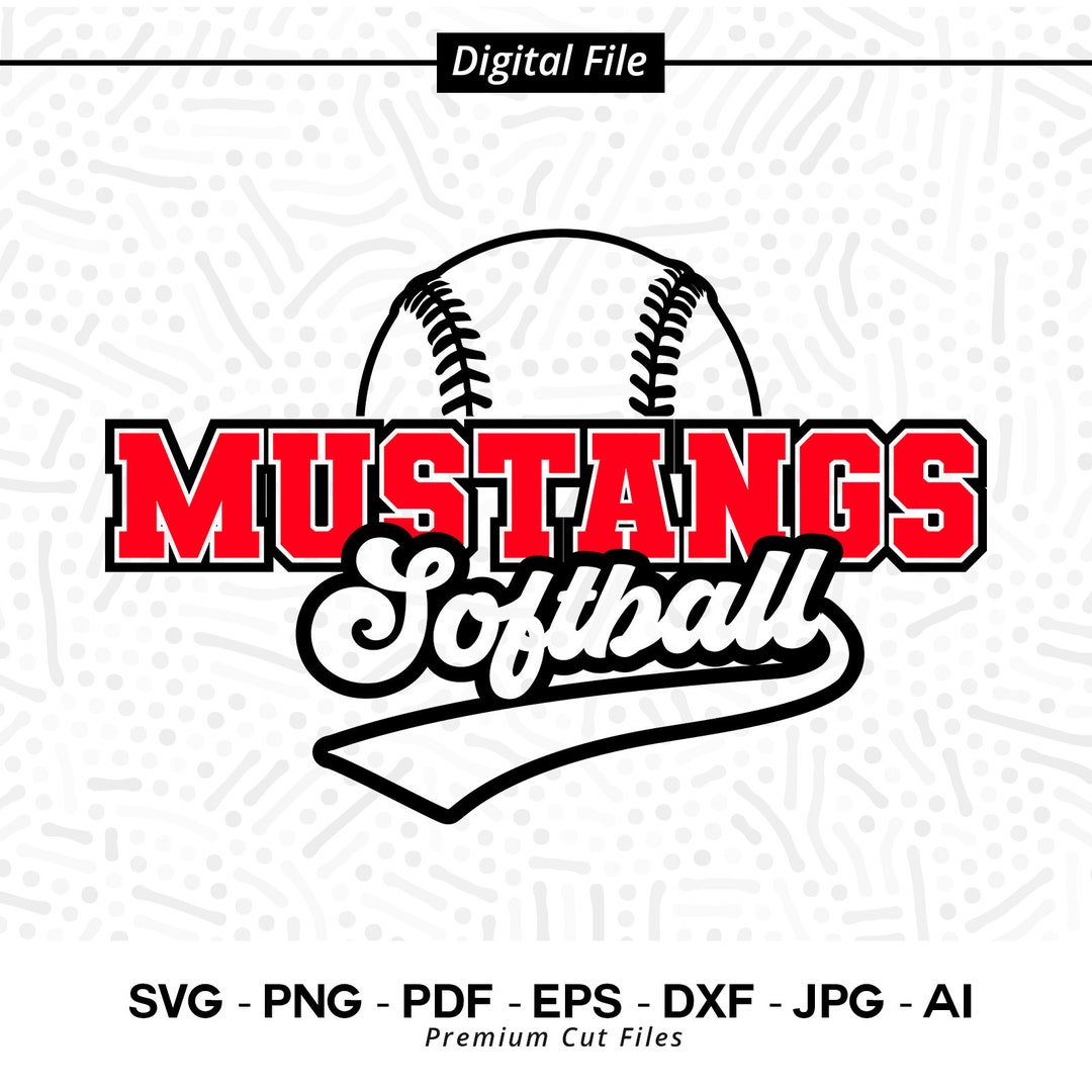 Softball SVG PNG, Mustang Softball Svg, Mustangs, Softball, Svg, Mustangs Sublimation, Mustangs