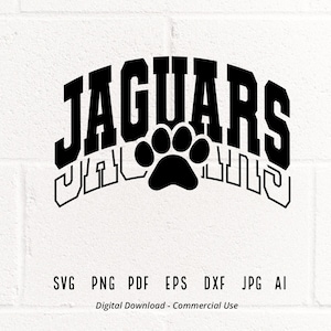 Jaguars SVG PNG, Jaguars Paw svg, Jaguars Mascot svg, Jaguars Cheer svg, Jaguars Vibes svg, School Spirit svg, Jaguars Sport, Jaguars Love