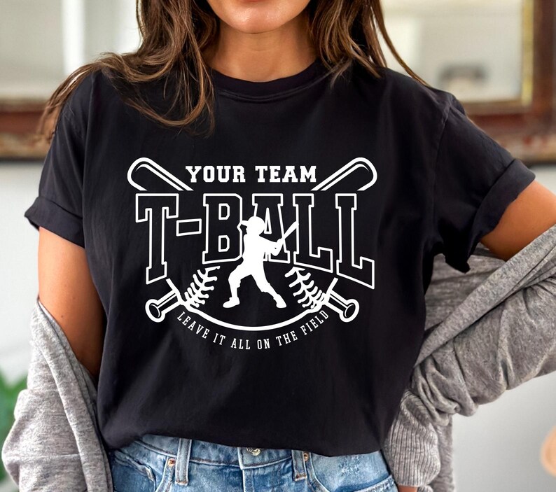 T-ball team SVG design for sublimation and vinyl cutting, great for crafting personalized gear.
