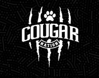 Cougar Nation SVG, PNG, graphique School Spirit (fichier numérique)