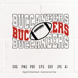 Buccaneers Football SVG PNG, Buccaneers Mascot svg, Buccaneers svg, Buccaneers School Team svg, Buccaneers Cheer svg,Stacked Buccaneers svg