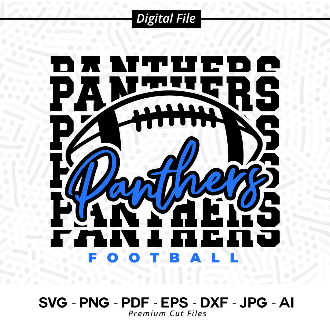 Football Svg, Panther Football Svg, Panthers, Football, Svg