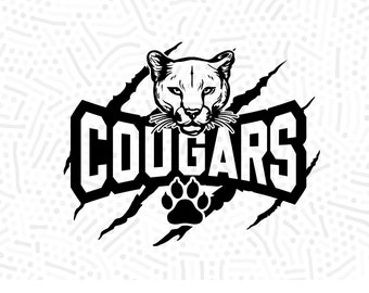 Cougars Claw SVG, Mascot Paw Print, School Spirit (Digital Download)