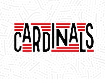 Cardinals Mascot SVG, School Spirit Design (Digital File)