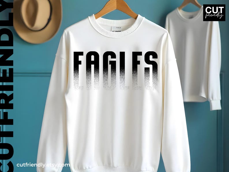 Bold Eagles text PNG file for creating game day shirts and fan apparel