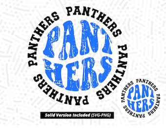 Panthers Typography SVG, PNG, Team Design, School Spirit (Digital File)