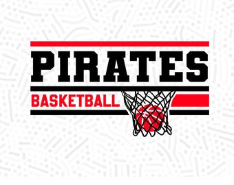 Pirates Basketball SVG PNG, Team Spirit Design (Digital File)