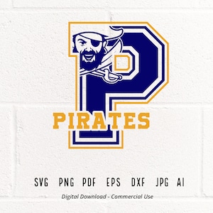 Pirates SVG PNG, Pirates Face svg, P Pirates svg, Pirates Mascot svg, Pirates Cheer svg, Pirates Vibes, School Spirit svg, Pirates Sport svg