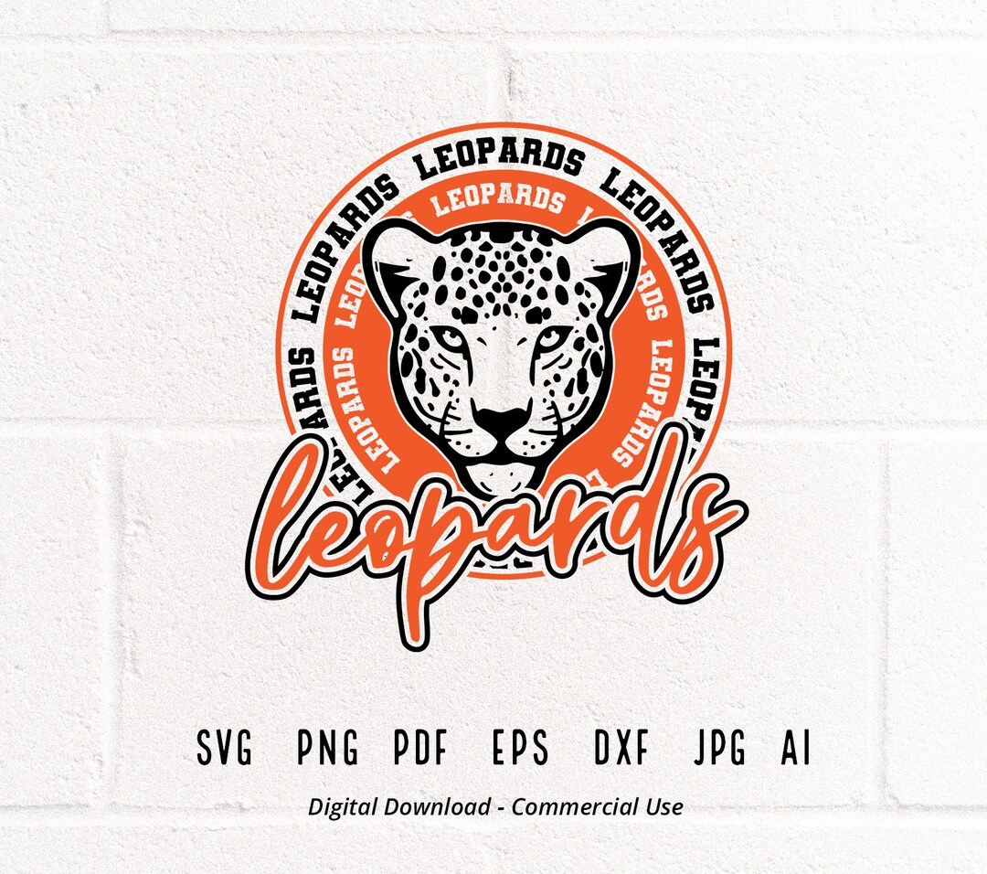 Leopards SVG PNG, Leopards Face Svg, Leopards Mascot Svg, Leopards