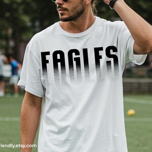 Sports team Eagles typography PNG for DIY t-shirt printing projects