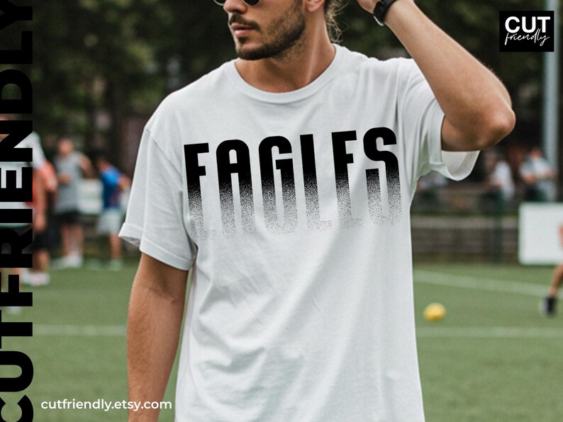 Sports team Eagles typography PNG for DIY t-shirt printing projects