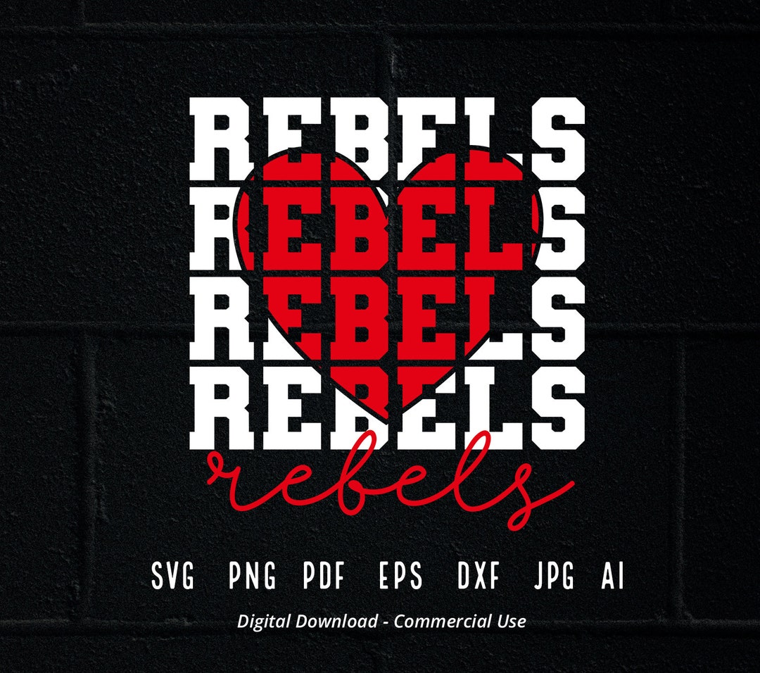 Rebel Heart Svg, Rebel, Rebels, Heart Svg, Png, Sublimation, Heart ...
