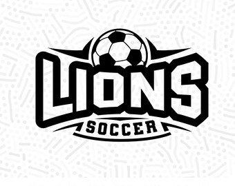 Lions Soccer SVG, PNG, Lion Pride Clipart (Digital Download)