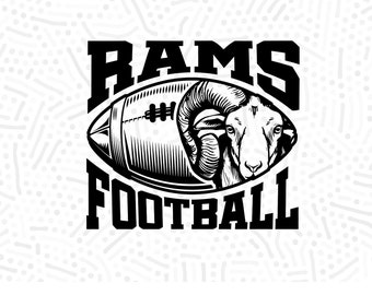 Rams Football SVG, Mascot, School Spirit (Digital Download)