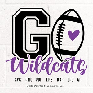 Wildcats SVG PNG, Wildcats Football svg, Wildcats svg, Wildcats Mascot svg, Wildcats Shirt svg, Wildcats Mom svg, Wildcats School Team svg