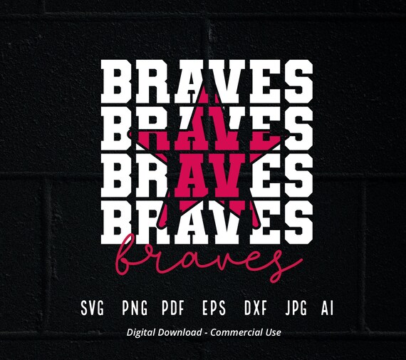 Braves ,Stacked Braves ,Braves Mascot SVG PNG