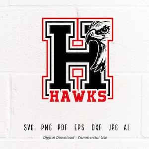 Hawk svg, Hawk, Hawks, svg, png, H, Sublimation, Clipart, Cricut svg, eps,SVG for Shirts, SVG for Cricut, Sport svg, Shirt Design, Vector