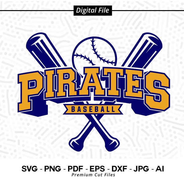 Pirates Baseball SVG PNG, Baseball svg, Pirates svg, Baseball Shirt svg, Baseball Mom svg, Pirates Pride svg, Pirates Cheer svg, Cricut