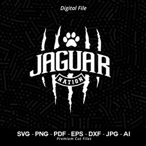 Jaguar Nation SVG PNG, Jaguar Paw Svg, Jaguar Claw Svg, Jaguars, Paw, Claw Svg Png, Jaguar School Team svg, Jaguar Cheer svg, Jaguar Vibes