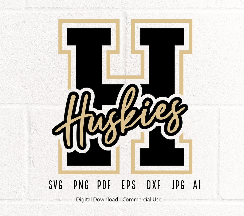 Husky M Lettering Huskies Mascot SVG, Cheer, Sport (digital Download) - Etsy