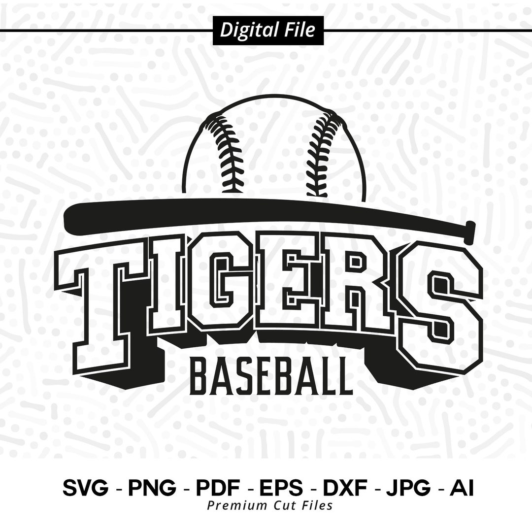 Baseball SVG PNG, Tiger Baseball, Tiger, Tigers Svg, Baseball, Cricut
