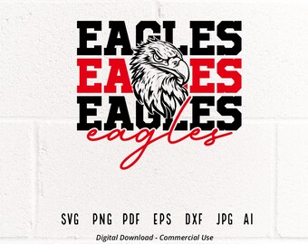 Eagles Mascot SVG, School Spirit Design (Digital Download)