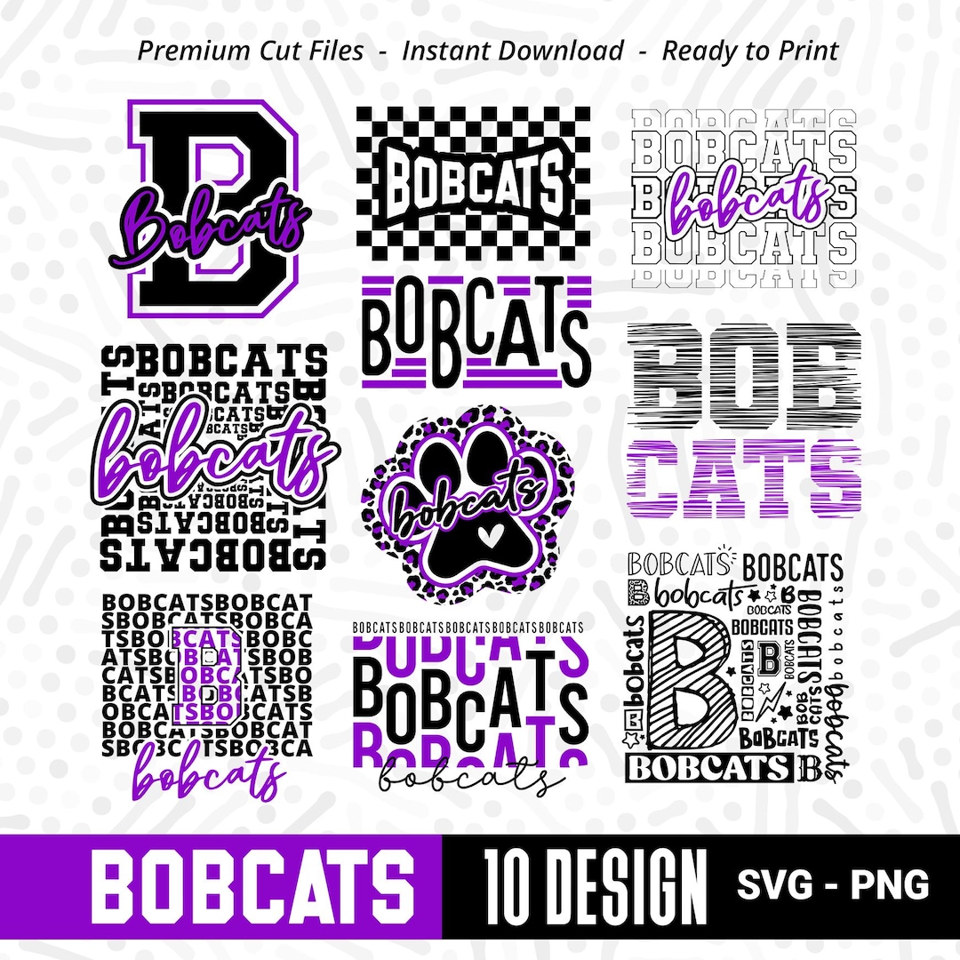 Bobcats SVG Bundle: Paw, Mascot & Typography Designs - Etsy