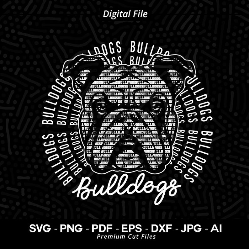 Bulldogs Mascot SVG, School Spirit Design (digital File) - Etsy